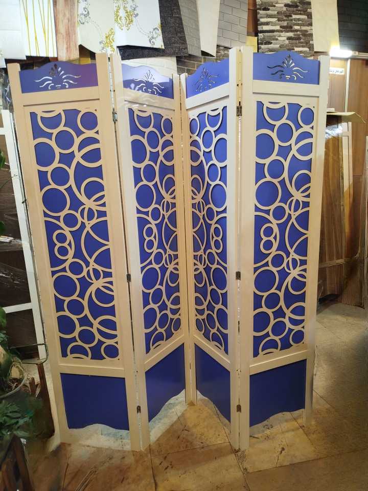 پاراوان جدا کننده cnc آبی و سفید 