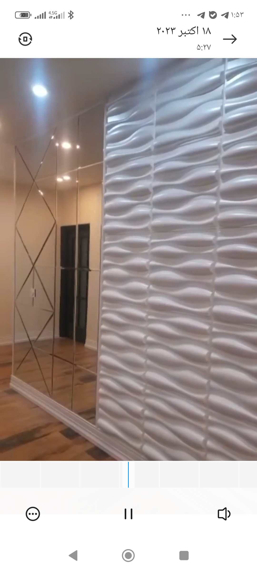  نمونه اجرا شده دیوارپوش پلیمری سه بعدی کد c009