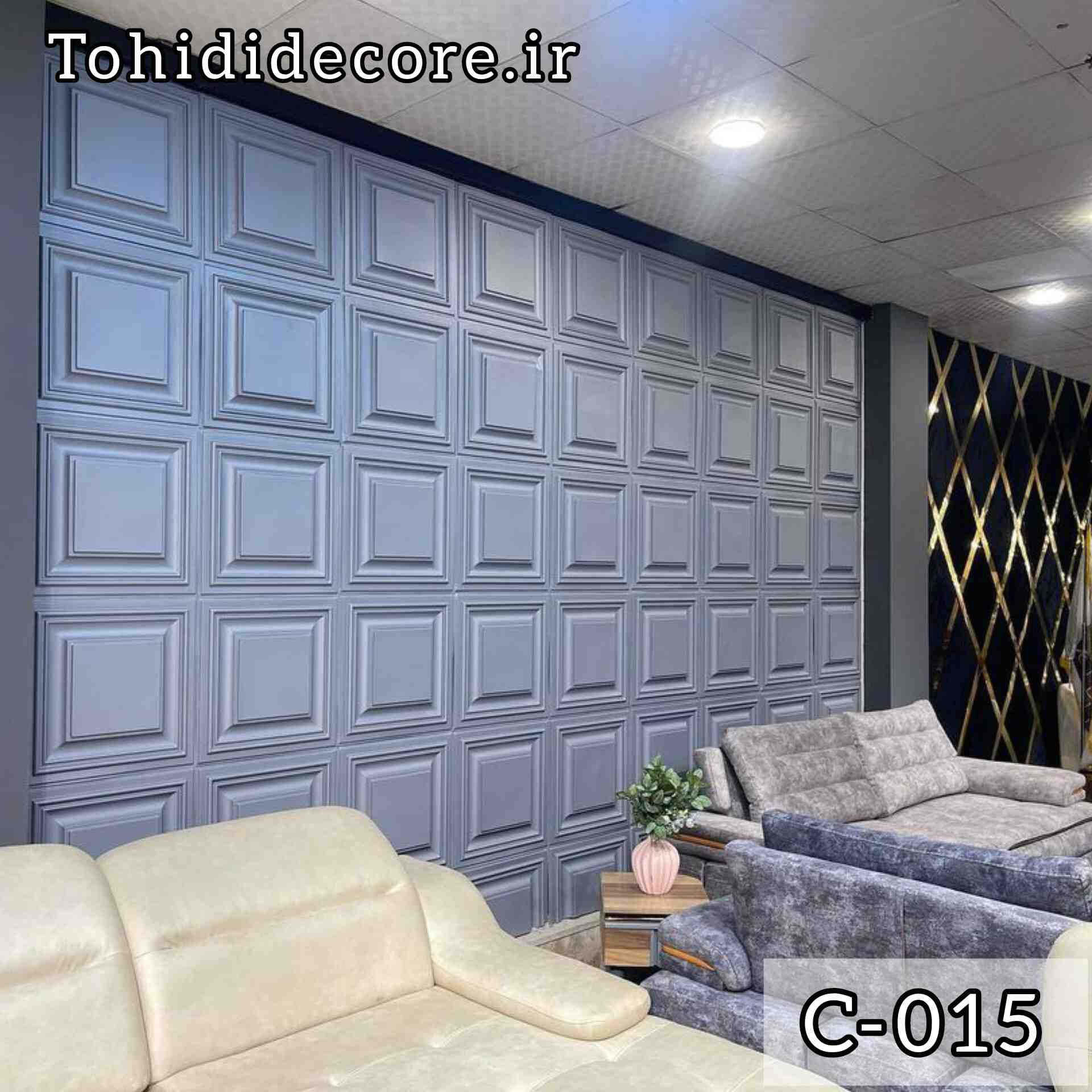  نمونه کار اجرا شده دیوارپوش پلیمری سه بعدی کد c015