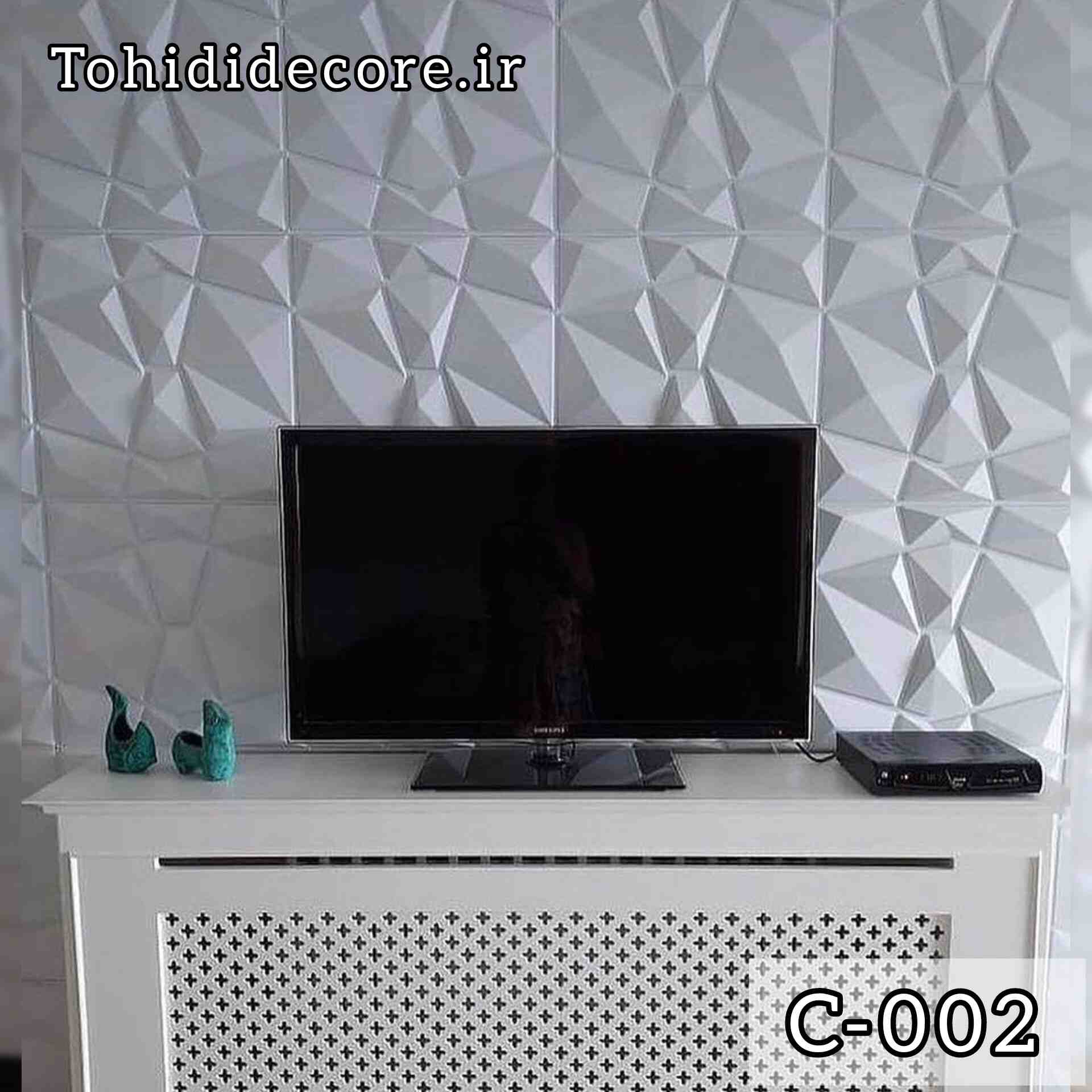 نمونه کار اجرا شده دیوارپوش پلیمری سه بعدی کد c002