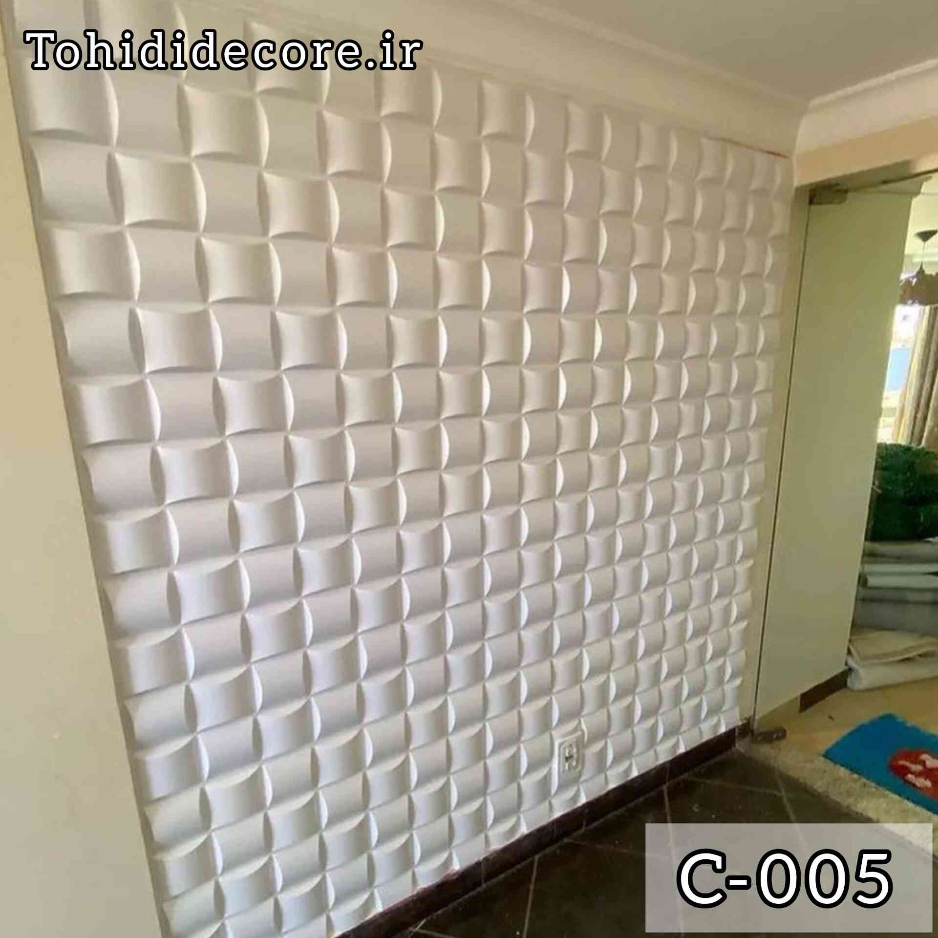  نمونه کار اجرا شده دیوارپوش پلیمری سه بعدی کد c005