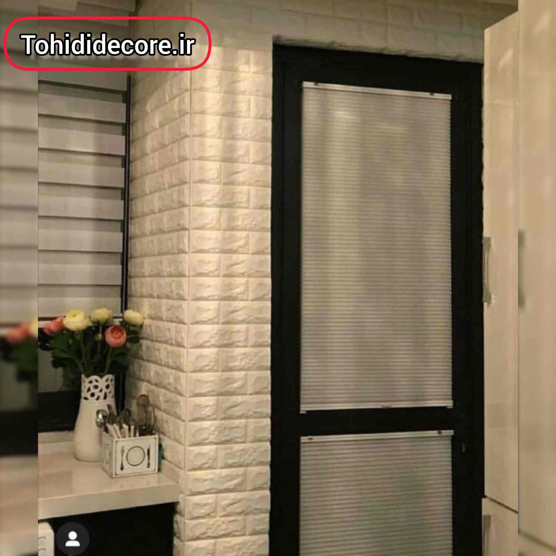 دیوارپوش فومی چسبدار طرح آجر کد 01