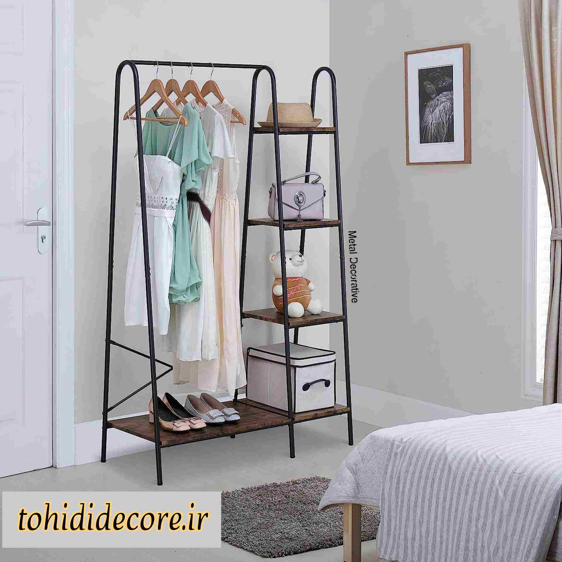 رگال لباس فلزی 4طبقه کدMD5009 دکوراتیو 