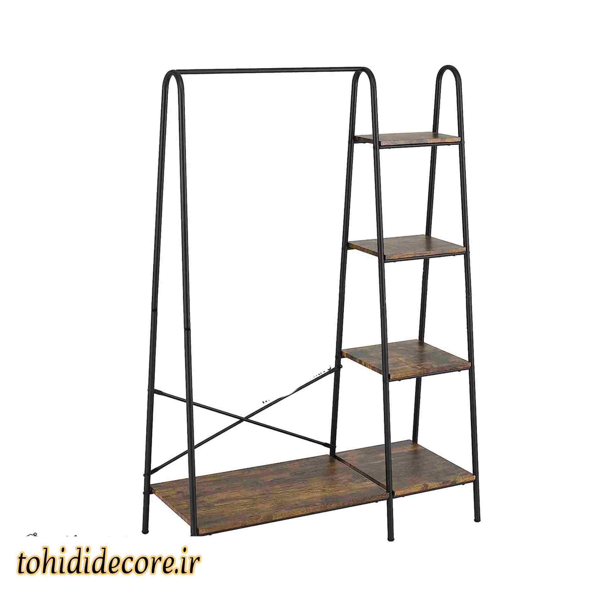 رگال لباس فلزی 4طبقه کدMD5009مشکی