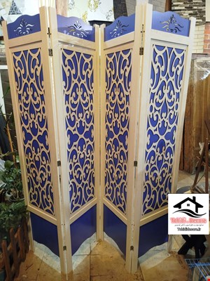 پاراوان جدا کننده cnc آبی و سفید 